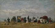 Beach at Trouville Eugene Boudin